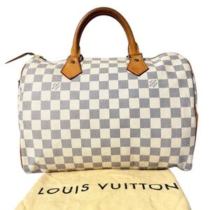 Authentic Louis Vuitton Speedy 30 Damier Azure